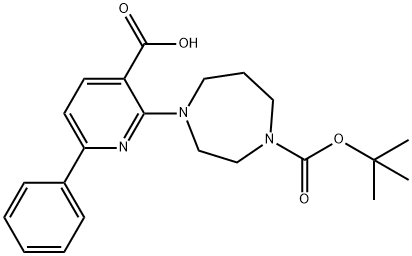 2-{4-[(tert-butoxy)carbonyl]-1,4-diazepan-1-yl}-6-phenylpyridine-3-carboxylic acid 구조식 이미지