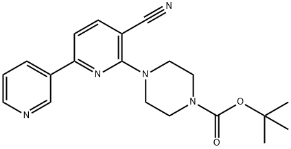 tert-butyl 4-{5-cyano-[2,3-bipyridine]-6-yl}piperazine-1-carboxylate Structure