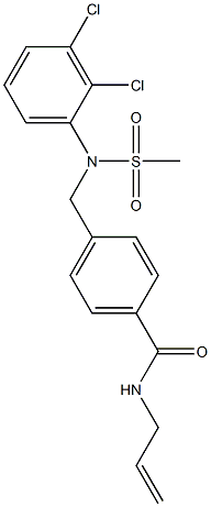 4-[(2,3-dichloro-N-methylsulfonylanilino)methyl]-N-prop-2-enylbenzamide Structure