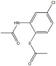 Ethanethioic acid, S-[2-(acetylamino)-4-chlorophenyl] ester 구조식 이미지