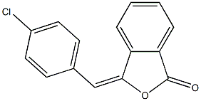 (3E)-3-[(4-chlorophenyl)methylidene]-2-benzofuran-1-one 구조식 이미지