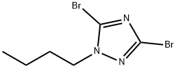 3,5-dibromo-1-butyl-1H-1,2,4-triazole Structure