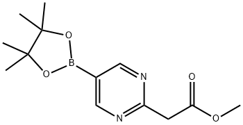 METHYL 2-(5-(4,4,5,5-TETRAMETHYL-1,3,2-DIOXABOROLAN-2-YL)PYRIMIDIN-2-YL)ACETATE Structure