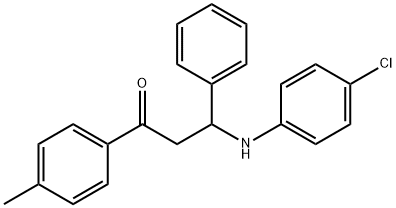 3-(4-chloroanilino)-1-(4-methylphenyl)-3-phenylpropan-1-one Structure