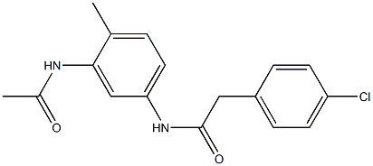 N-(3-acetamido-4-methylphenyl)-2-(4-chlorophenyl)acetamide Structure