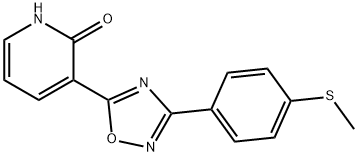 3-{3-[4-(methylsulfanyl)phenyl]-1,2,4-oxadiazol-5-yl}-1,2-dihydropyridin-2-one 구조식 이미지