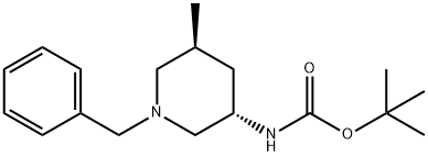 TERT-BUTYL (3S,5S)-1-BENZYL-5-METHYLPIPERIDIN-3-YLCARBAMATE Structure