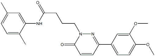 4-[3-(3,4-dimethoxyphenyl)-6-oxopyridazin-1-yl]-N-(2,5-dimethylphenyl)butanamide Structure