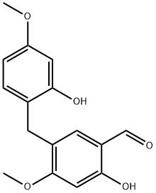 2-Hydroxy-5-(2-hydroxy-4-methoxybenzyl)-4-methoxybenzaldehyde Structure