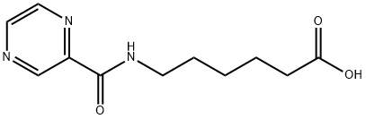 6-[(Pyrazine-2-carbonyl)-amino]-hexanoic acid 구조식 이미지