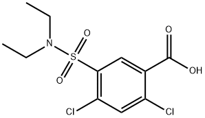 2,4-디클로로-5-[(디에틸아미노)술포닐]벤조산 구조식 이미지