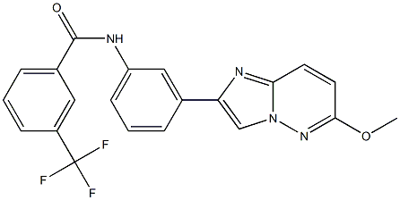 N-[3-(6-methoxyimidazo[1,2-b]pyridazin-2-yl)phenyl]-3-(trifluoromethyl)benzamide Structure