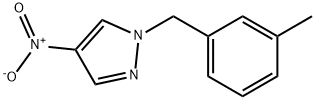 1-[(3-methylphenyl)methyl]-4-nitro-1H-pyrazole 구조식 이미지