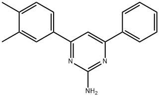 4-(3,4-dimethylphenyl)-6-phenylpyrimidin-2-amine Structure