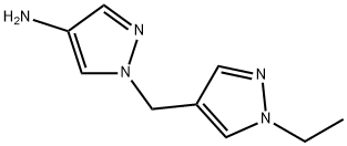 1-[(1-ethyl-1H-pyrazol-4-yl)methyl]-1H-pyrazol-4-amine 구조식 이미지