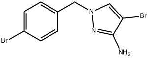 4-bromo-1-(4-bromobenzyl)-1H-pyrazol-3-amine 구조식 이미지