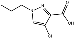 4-Chloro-1-propyl-1H-pyrazole-3-carboxylic acid Structure