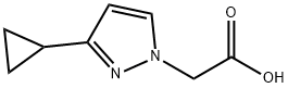 (3-Cyclopropyl-1H-pyrazol-1-yl)acetic acid Structure