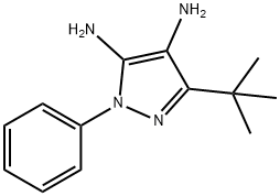 3-tert-butyl-1-phenyl-1H-pyrazole-4,5-diamine 구조식 이미지