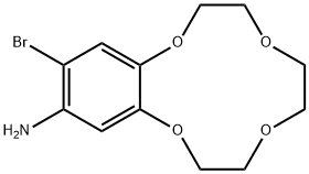 1,4,7,10-Benzotetraoxacyclododecin-12-amine, 13-bromo-2,3,5,6,8,9-hexahydro- 구조식 이미지