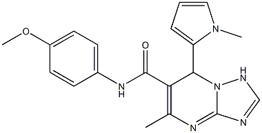 N-(4-methoxyphenyl)-5-methyl-7-(1-methylpyrrol-2-yl)-1,7-dihydro-[1,2,4]triazolo[1,5-a]pyrimidine-6-carboxamide Structure