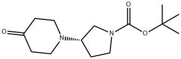 tert-butyl (3S)-3-(4-oxopiperidin-1-yl)pyrrolidine-1-carboxylate Structure
