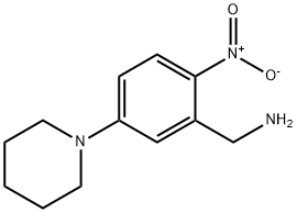 (2-nitro-5-(piperidin-1-yl)phenyl)methanamine 구조식 이미지