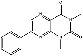 2,4(1H,3H)-Pteridinedione, 1,3-dimethyl-7-phenyl- Structure