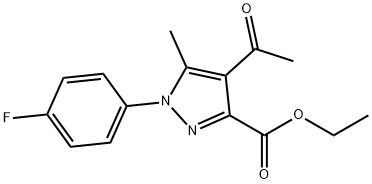 ethyl 4-acetyl-1-(4-fluorophenyl)-5-methyl-1H-pyrazole-3-carboxylate Structure