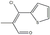 (E)-3-chloro-2-methyl-3-thiophen-2-ylprop-2-enal Structure