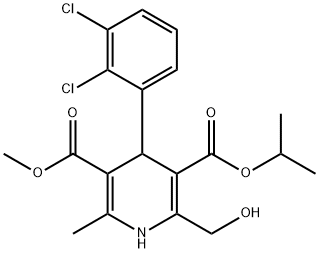 3-isopropyl 5-methyl 4-(2,3-dichlorophenyl)-2-(hydroxymethyl)-6-methyl-1,4-dihydropyridine-3,5-dicarboxylate Structure