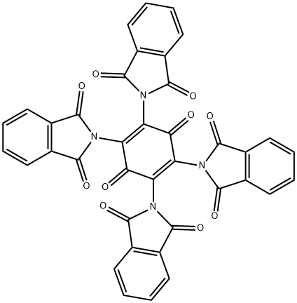 2-[2,4,5-tris(1,3-dioxoisoindol-2-yl)-3,6-dioxocyclohexa-1,4-dien-1-yl]isoindole-1,3-dione Structure