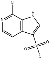1H-PYRROLO[2,3-C]PYRIDINE-3-SULFONYL CHLORIDE, 7-CHLORO- 구조식 이미지