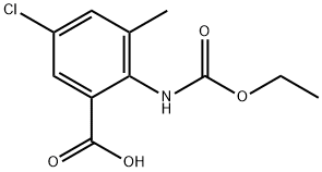 5-chloro-2-((ethoxycarbonyl)amino) -3-methylbenzoic acid 구조식 이미지