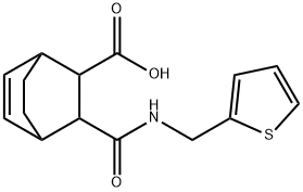 3-((thiophen-2-ylmethyl)carbamoyl)bicyclo[2.2.2]oct-5-ene-2-carboxylic acid 구조식 이미지