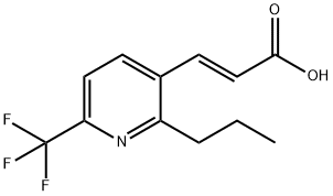 (E)-3-(2-propyl-6-(trifluoromethyl)pyridin-3-yl)acrylic acid 구조식 이미지