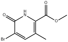 5-Bromo-3-methyl-6-oxo-1,6-dihydro-pyridine-2-carboxylic acid methyl ester Structure