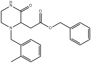 benzyl [1-(2-methylbenzyl)-3-oxo-2-piperazinyl]acetate 구조식 이미지