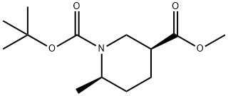 1-tert-butyl 3-methyl (3S,6R)-6-methylpiperidine-1,3-dicarboxylate 구조식 이미지