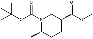 1-tert-butyl 3-methyl (3R,6S)-6-methylpiperidine-1,3-dicarboxylate Structure