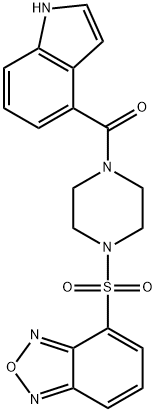 [4-(2,1,3-benzoxadiazol-4-ylsulfonyl)piperazin-1-yl](1H-indol-4-yl)methanone Structure