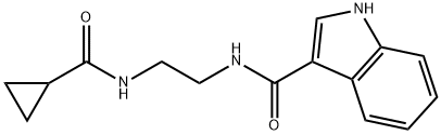 N-{2-[(cyclopropylcarbonyl)amino]ethyl}-1H-indole-3-carboxamide 구조식 이미지