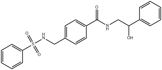 N-(2-hydroxy-2-phenylethyl)-4-{[(phenylsulfonyl)amino]methyl}benzamide Structure