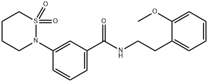 3-(1,1-dioxido-1,2-thiazinan-2-yl)-N-[2-(2-methoxyphenyl)ethyl]benzamide Structure