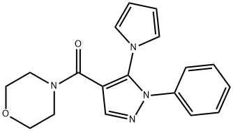 morpholin-4-yl[1-phenyl-5-(1H-pyrrol-1-yl)-1H-pyrazol-4-yl]methanone Structure