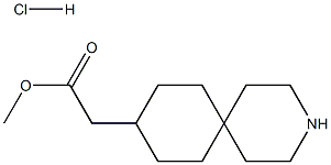 methyl 2-{3-azaspiro[5.5]undecan-9-yl}acetate hydrochloride 구조식 이미지