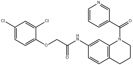 2-(2,4-dichlorophenoxy)-N-[1-(pyridin-3-ylcarbonyl)-1,2,3,4-tetrahydroquinolin-7-yl]acetamide 구조식 이미지
