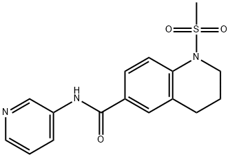 1-(methylsulfonyl)-N-(3-pyridinyl)-1,2,3,4-tetrahydro-6-quinolinecarboxamide Structure