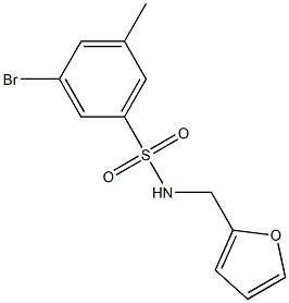 N-(Furan-2-ylmethyl) 3-bromo-5-methylbenzenesulfonamide 구조식 이미지