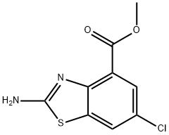 2-Amino-6-chlorobenzothiazole-4-carboxylic acid methyl ester 구조식 이미지